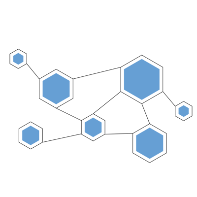 Bioserve Partner Network Hexagons