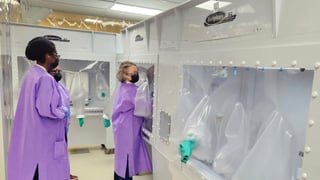 Lab staff using the BioSpherix System