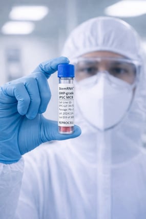 Vial with label clinical iPSC page