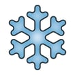 Snowflake denoting freezing process