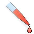 Pipette containing diluted blood